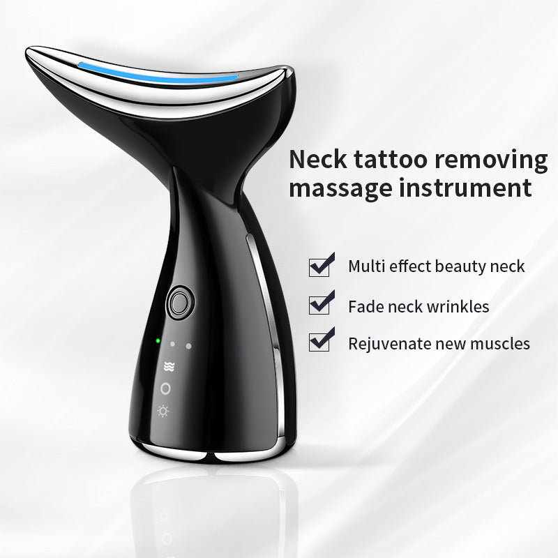 Neck Beautifying Instrument Fishtail Neck Massage To Remove Fine Lines With Color Light Micro Current Can Heat Swan Neck Electric Massage